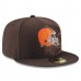 Men's Cleveland Browns New Era Brown 2016 Sideline Official 59FIFTY Fitted Hat 2419593